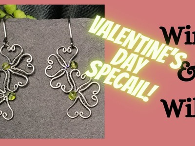 Valentine's Day Special! Rustic Hearts, wire sculpted woven hearts earrings tutorial, DIY