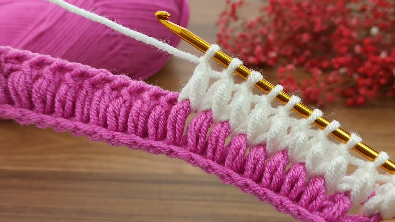 ????????Very easy Tunisian crochet pattern that looks like a knitted crochet Tunisian crochet baby blanket
