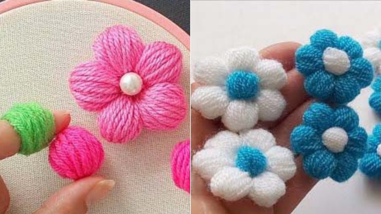 Wonderfull????Super Easy knitting for Beginners✔How to make beautiful eye catching crochet flower?Puff