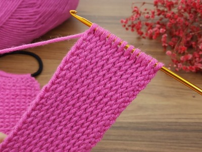 ⚡⚡Woow. !! Amazing ????????Very easy tunisian crochet models very stylish hair band making #crochet