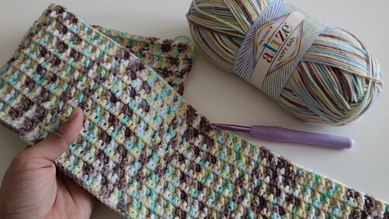 ????????YENİ TIĞ İŞİ BEBEK BATTANİYESİ ÖRGÜ MODELİ - Easy crochet baby blanket - ÖRGÜ BATTANİYE MODELLERİ