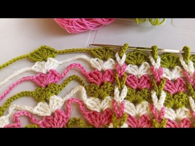 3D crochet blanket pattern crochet toturil knitting champion