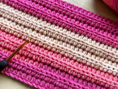 ⚡️ABSOLUTE EASY Crochet Pattern for Beginners!⚡️PRETTY Crochet Stitch for Blanket, Bag, Scarf & Hat