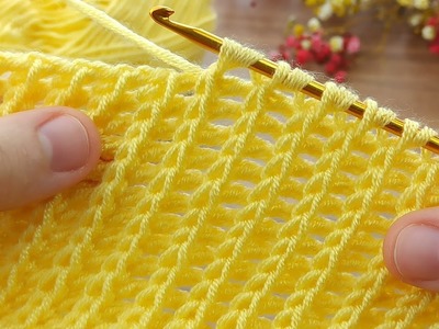 ????Amazing???????? *~Trend~ *Super easy tunisian* knitting pattern online tutorial for new learners