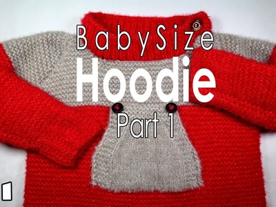 Baby Hoodie Knitting Part 1 | Knit Baby Hoodie Back Part