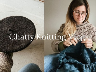 Chatty Knitting Vlog | Knitting a beret & going to the beach