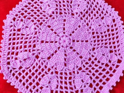 Crochet Easy Place Mat, Doily,  Pot Holder , Table Centre Piece, Very Easy ,Beginners Friendly