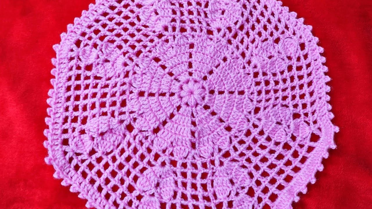 Crochet Easy Place Mat, Doily,  Pot Holder , Table Centre Piece, Very Easy ,Beginners Friendly