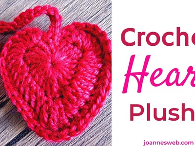 Crochet Heart Plushy - Crochet Pillow Heart