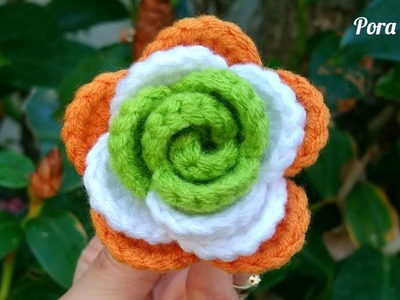 Crochet Irish Rose I Crochet Rose Flower Tutorial I Crochet St Patrick's Day