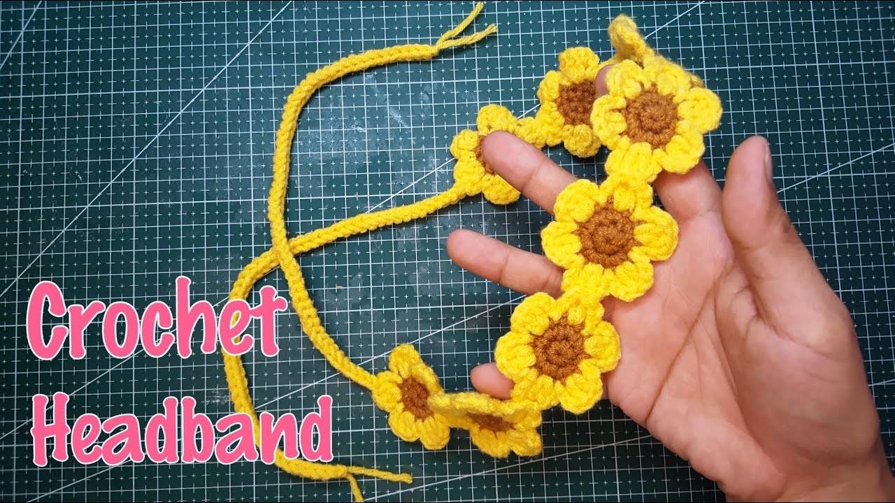 Easy and begginer friendly | How to crochet Sunflower headband