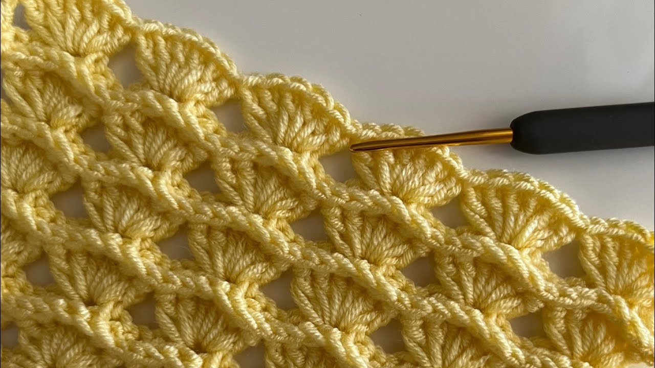 Easy Crochet Baby Blanket Pattern for Beginners. Kolay Tığ işi Bebek Battaniyesi Örgü Modeli