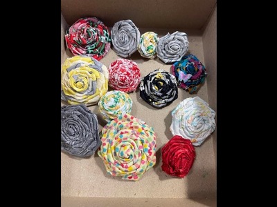 Fabric rolled roses. #sweetbaylaurelemporium   #Fabricrolledrose Feb 6, 2023