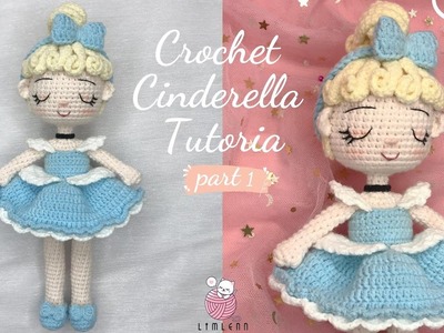 How to crochet a Disney Princess part 1.2- Crochet doll hair wig- Easy and cute crochet tutorial