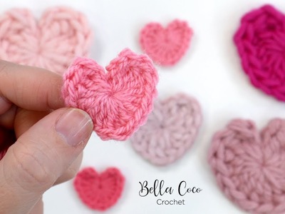 How to Crochet a Mini Heart - the EASIEST and FASTEST way!