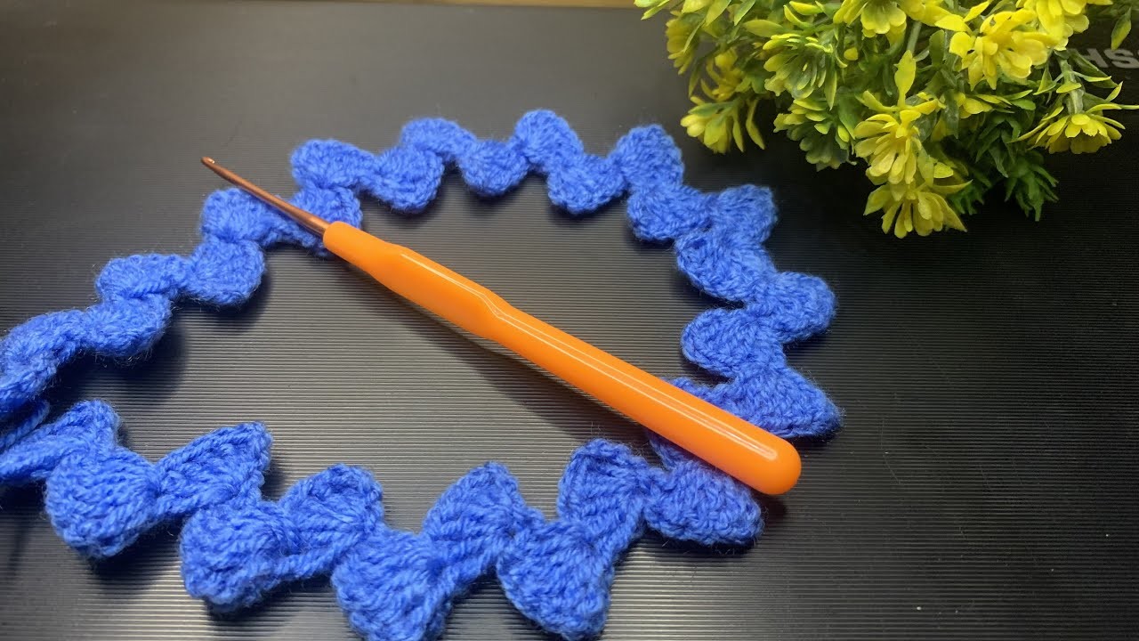 How to crochet an Easy lace stitch tutorial one row repeat