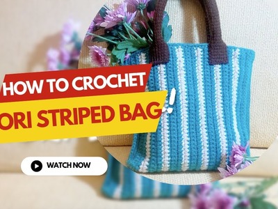 How to crochet mori striped bag?Very easy crochet for beginners.the bag can fit the whole forest in.