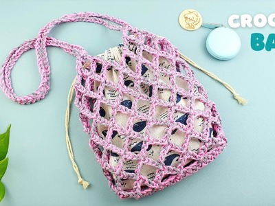 How to Crochet Net Bag, You can apply this Crochet Mesh Bag to Crossbody Bag look so lovely.