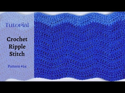 ⚡️⚡️How to Crochet the Ripple Stitch Pattern | #24 Easy Crochet Baby Blanket Stitch | DIY
