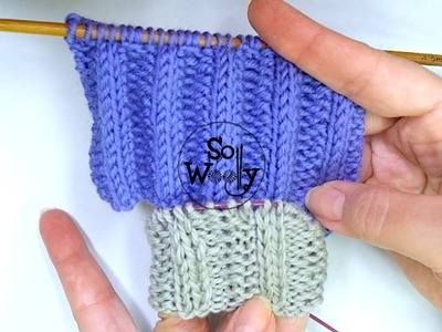 How to knit a Rib stitch "without purling" in the round - So Woolly