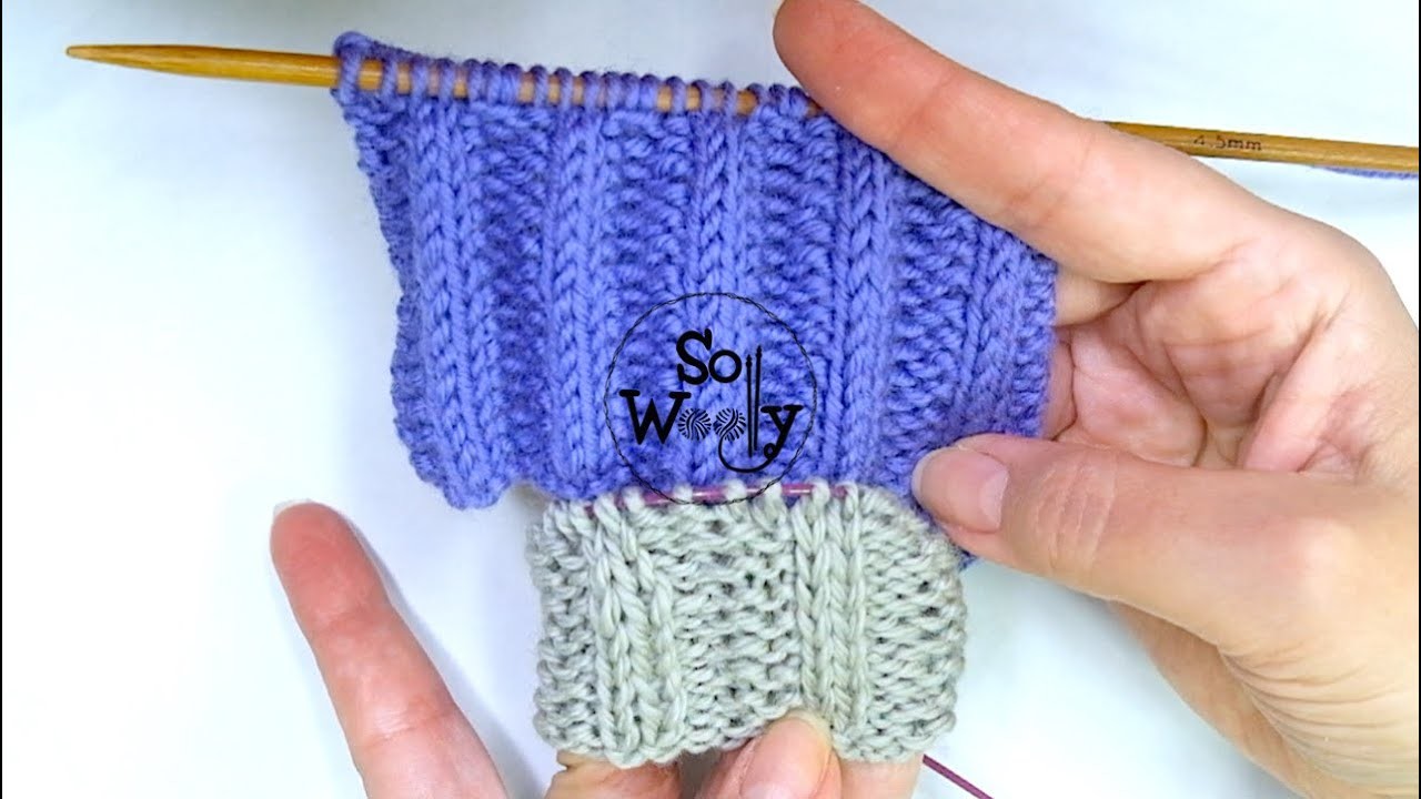 How to knit a Rib stitch "without purling" in the round - So Woolly