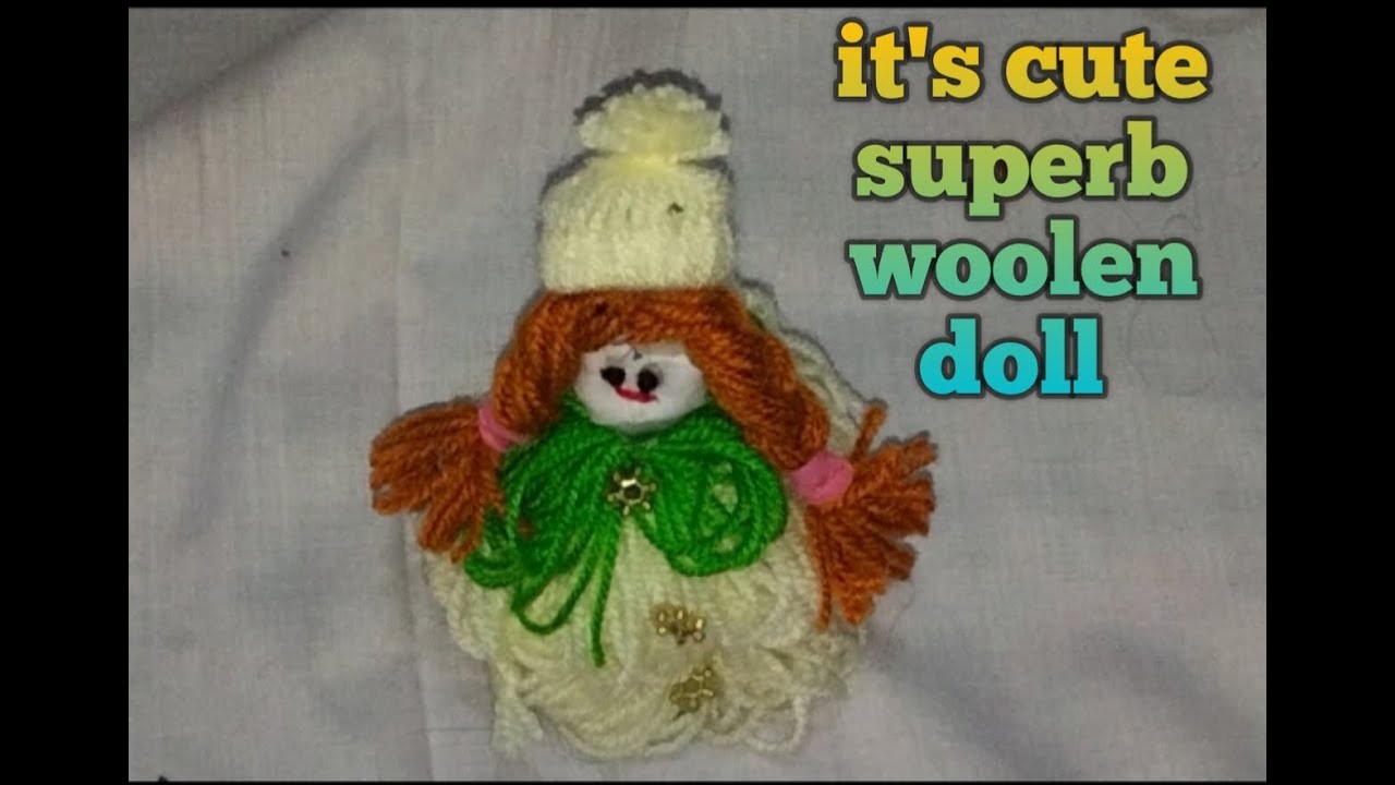 It's so cute superb woolen doll || simple yarn doll || woolen craft ideas || kintting with Asifa .