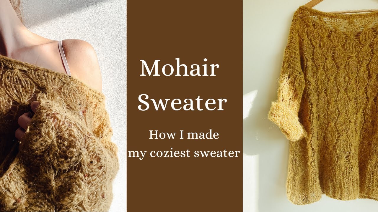 Knit a cozy mohair sweater with me - step by step knitting tutorial #knitting #diy #sweater