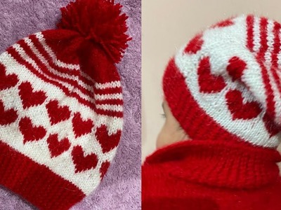 Knit a Cute Baby Cap - Easy Tutorial (For 2-4 Years) [Hindi.Urdu]