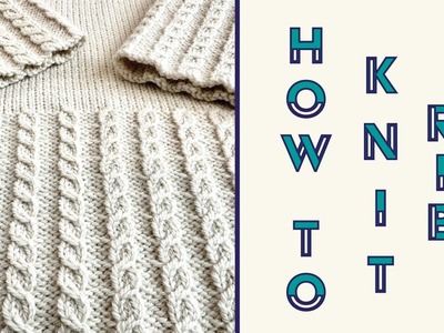 Knitting tutorial for beginners | Rib stitch knitting |Continental knitting ribbing