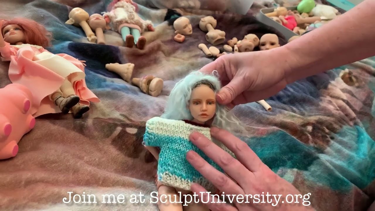 Making a MSD BJD - Ball-Jointed Doll & Knitting Clothes!--MakingFairies.com & SculptUniversity.org