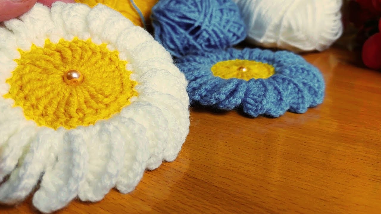 Perfect ✔️ You will love the very easy crochet daisy flower knitting ✔️ Online crochet tutorial