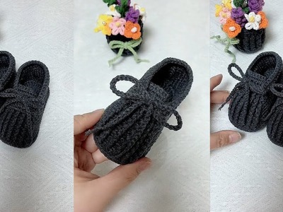 SO PERFECT ???????? Beautiful and Super Cute Crochet Baby Shoe. Baby Booties Hand work Tutorial