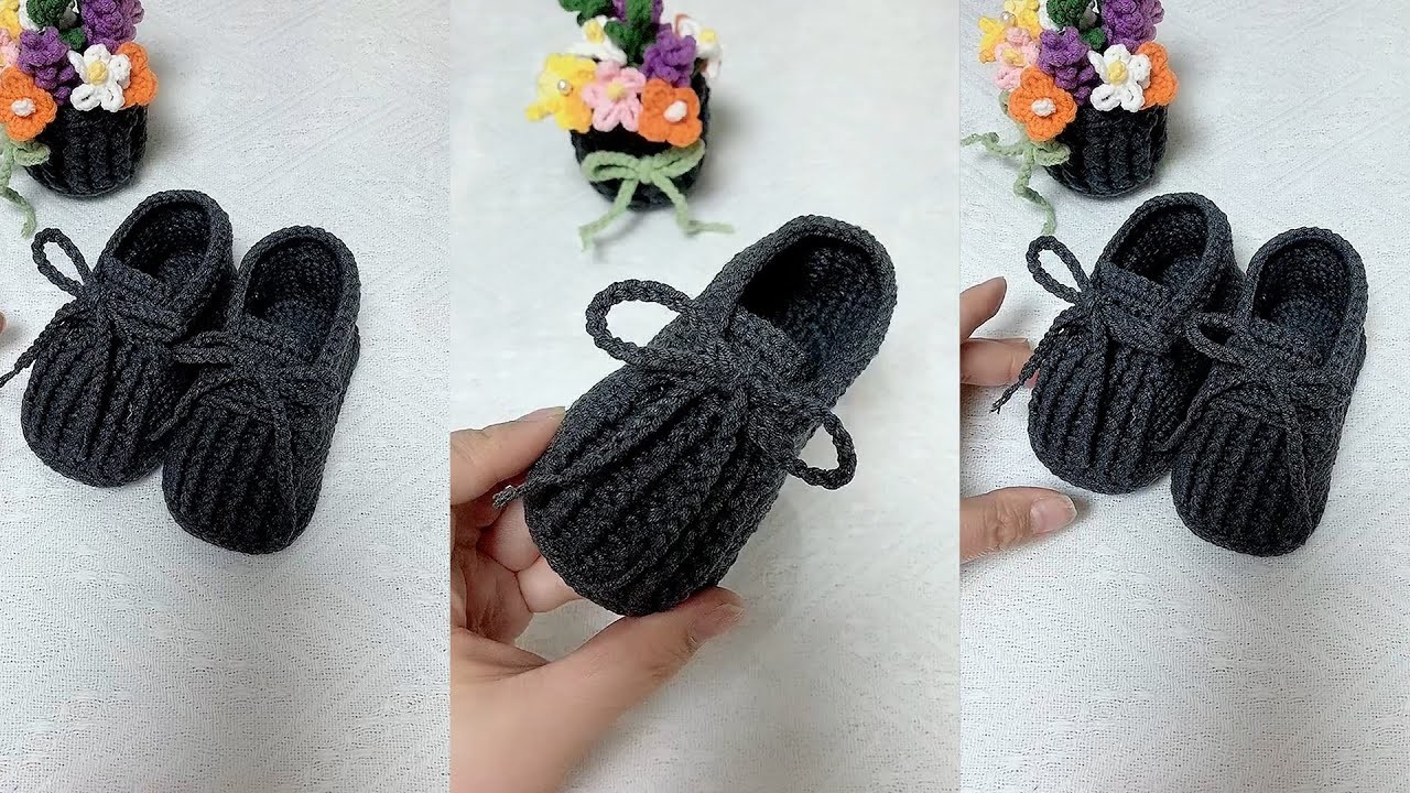 SO PERFECT ???????? Beautiful and Super Cute Crochet Baby Shoe. Baby Booties Hand work Tutorial