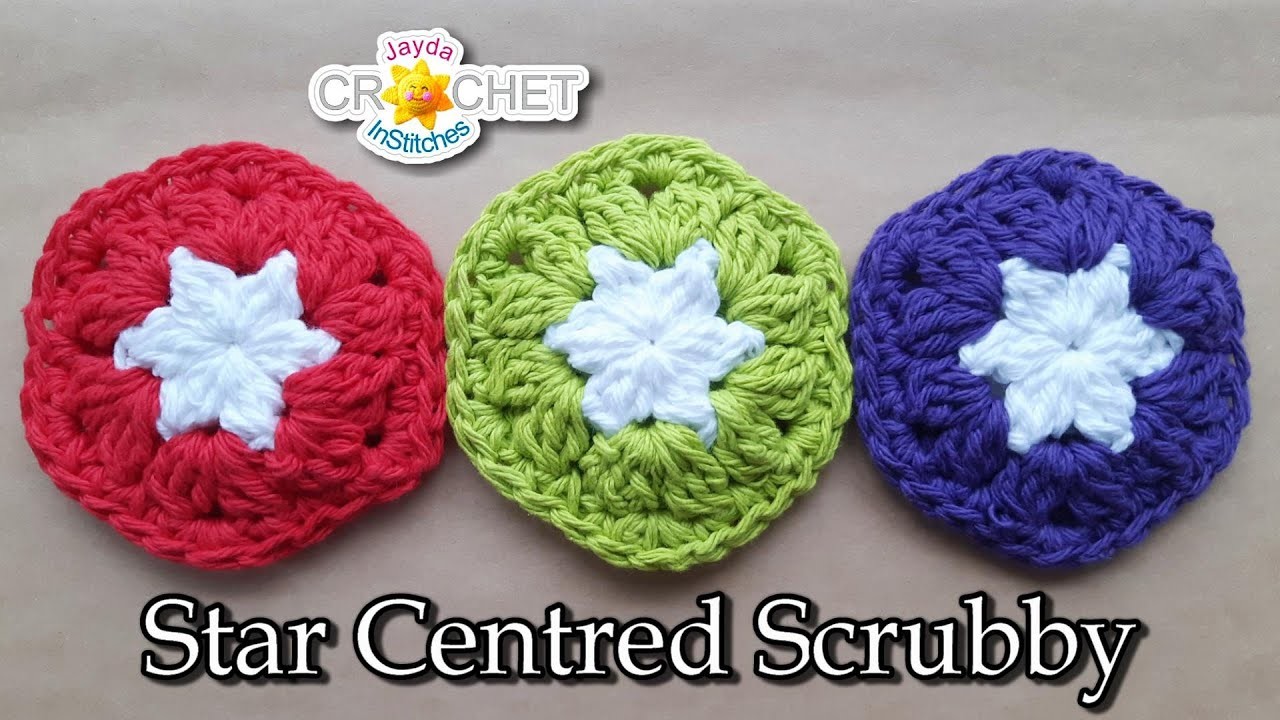 Star-Centred Scrubby Crochet Pattern & Tutorial