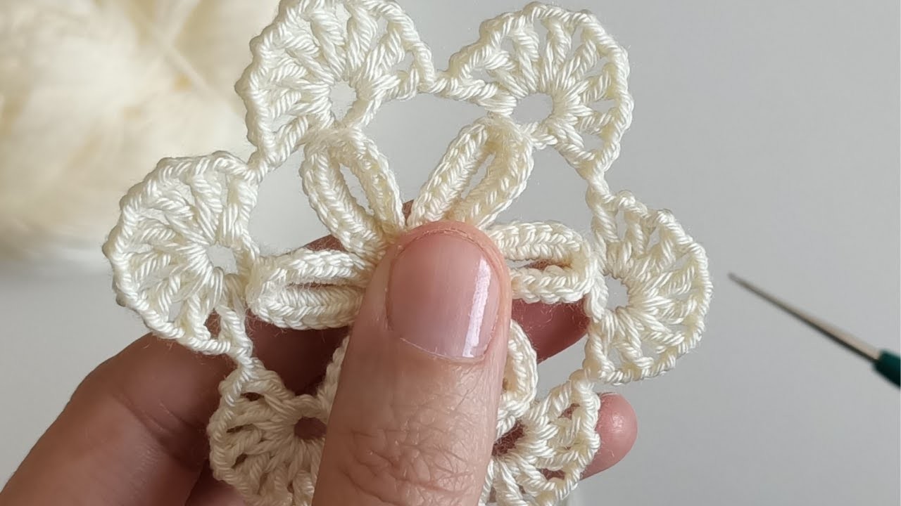 Super Easy Crochet Knitting Motif - Tığ İşi Örgü Motif Yapımı