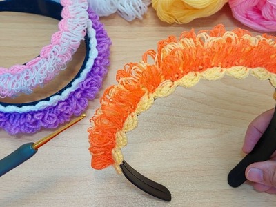 Super easy hair clip finger crochet idea-Money making idea of knitting hair clips-Easy crochet ideas