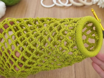SURPRISE !???? MUY BONİTO Crochet mesh bag that does not take up space to make your work easier. ????DIY