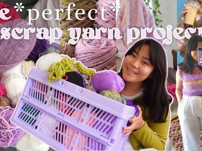 THIS is the *perfect* scrap yarn project… (you need to try this!!) ????✨also, I learnt how to knit!!!