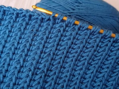 ✨????Very good????Easy Tunusian Crochet knitting pattern how to make for beginners bayb blanket #crochet