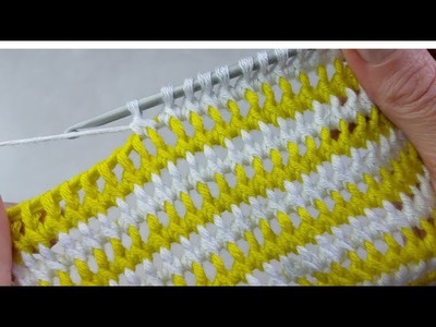 Wonderful ???? ???? Very Simple tunisian stitch for beginners #tunisiancrochet #pattern #handmade