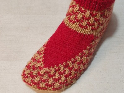 Woolen booties shoes very easy knitting