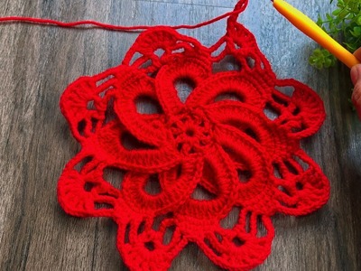 Wow ???? Amazing Crochet learn how to knit a flower with stars ????