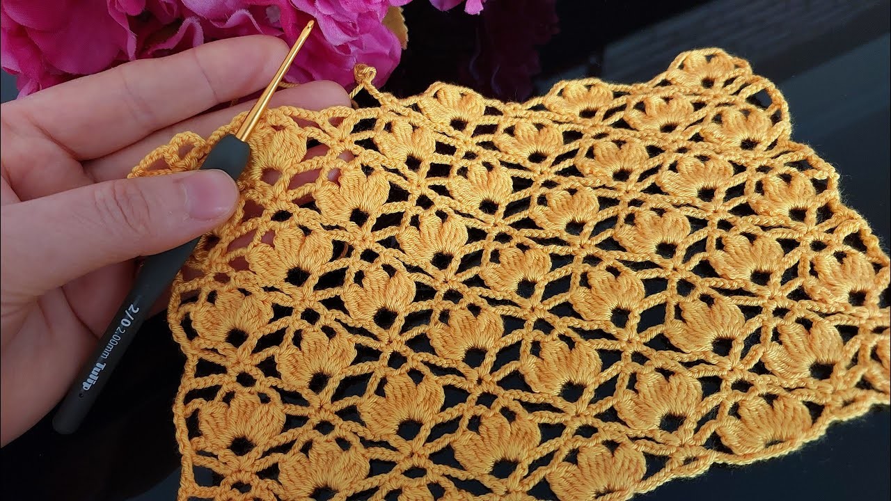 Wow ????How to Crochet a Beautiful Flower Pattern Lace | Step-by-Step Tutorial for Beginners
