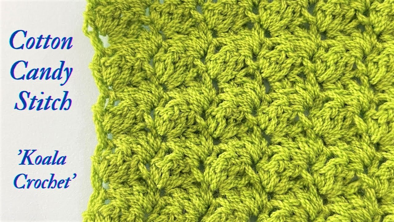 #16 - COTTON CANDY Crochet Stitch. 500 Crochet Stitches