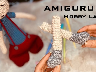 Amigurumi Tutorial for Beginners _ HOW to Crochet doll leg & shoes