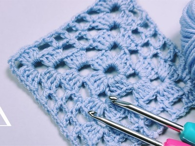 Basic Granny Square for Beginners, Crochet Tutorial, Granny Squares Collection #003