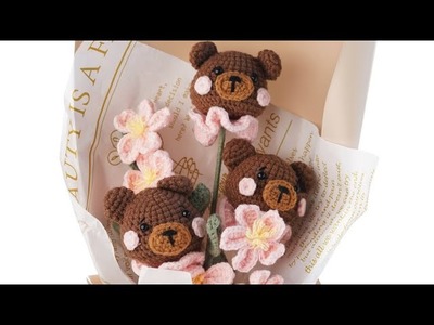 Bear Bouquet-3：How to crochet Bear's blushes？