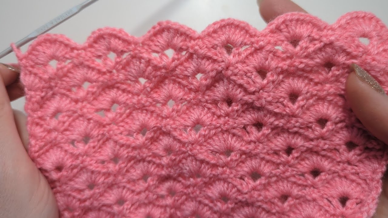 Crochet easy pattern????????just 2 rows????you will like it????????????#crochet #crochetpattern #cute #crochetstitches