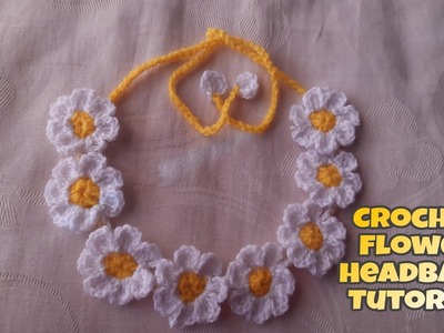 Crochet Girl's Flower Headband Tutorial for beginners| Headband Tutorial