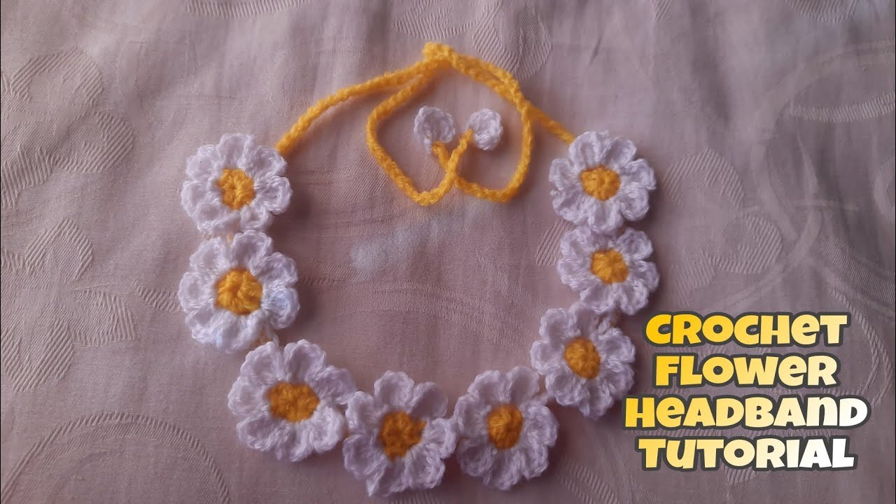 Crochet Girl's Flower Headband Tutorial for beginners| Headband Tutorial